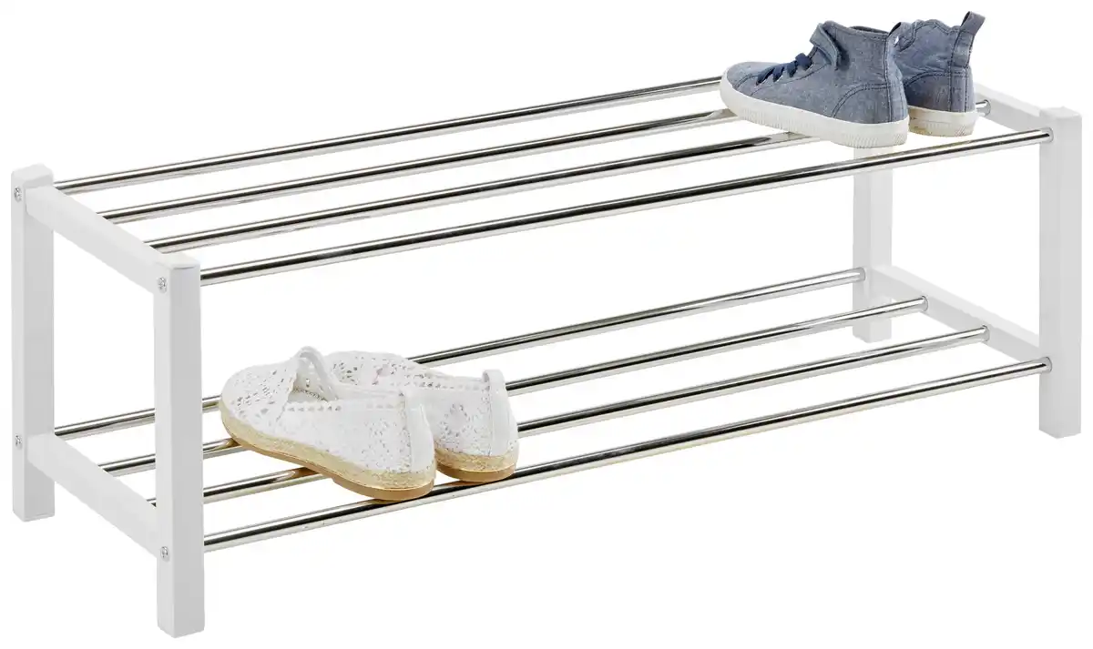 Bild 1 von Schuhregal in Weiß, Weiß, Chromfarben