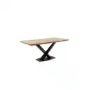 Bild 1 von Mid.you Esstisch Gravina, Eiche, Holz, Zerreiche, massiv, rechteckig, X-Form, 100x74x200 cm, Esszimmer, Tische, Esstische