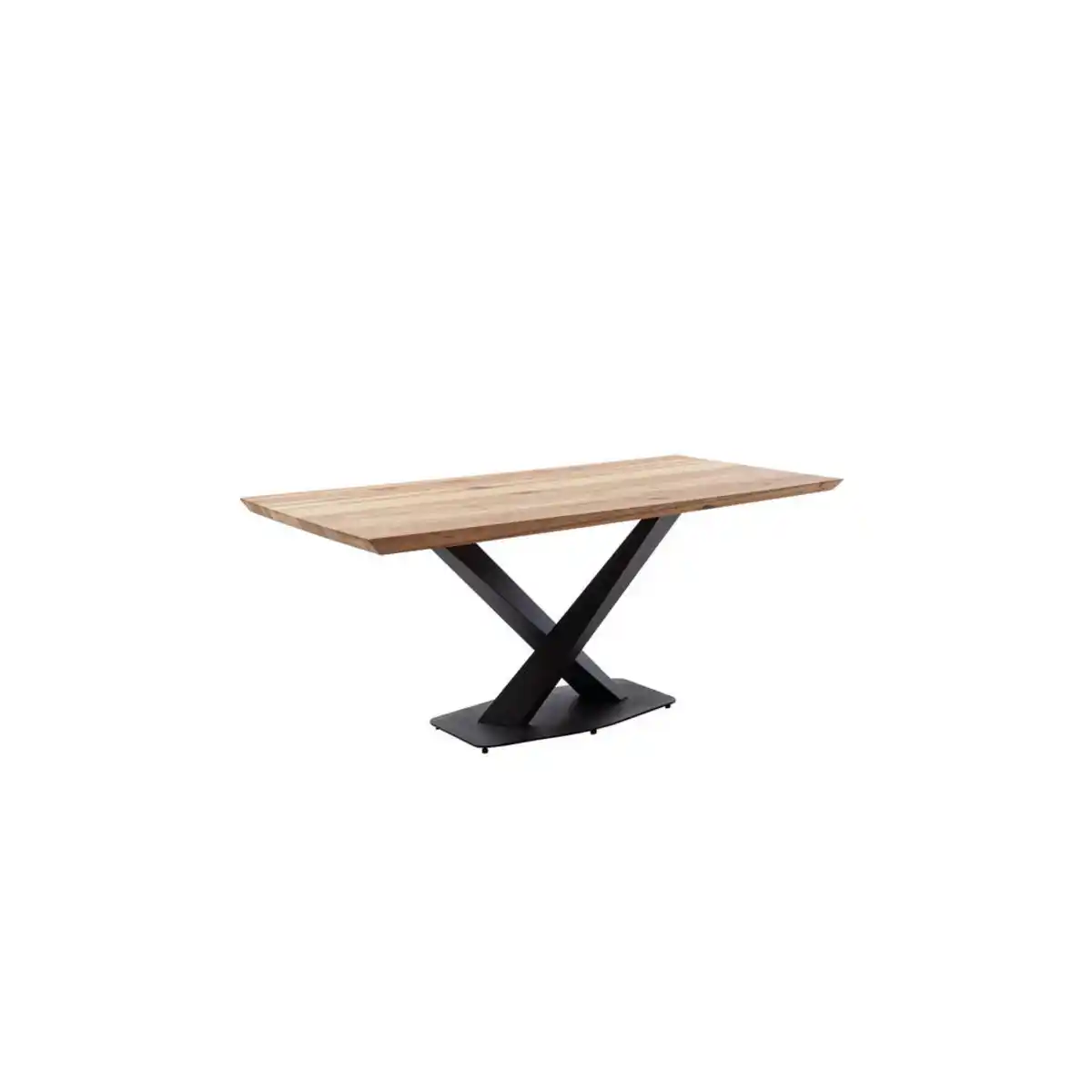 Bild 1 von Mid.you Esstisch Gravina, Eiche, Holz, Zerreiche, massiv, rechteckig, X-Form, 100x74x200 cm, Esszimmer, Tische, Esstische