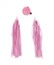 Bild 1 von Fahrradklingel + Lenkerfransen, rosa
