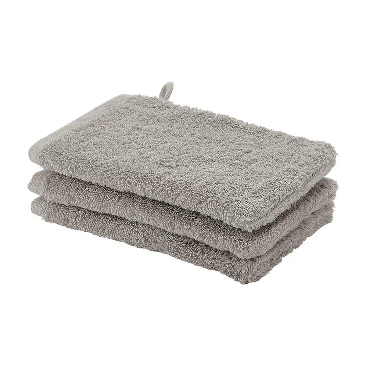 Bild 1 von Aquanova Waschhandschuhset London, Greige, Textil, 3-teilig, Uni, 16x22 cm, saugfähig, Aufhängeschlaufe, strapazierfähig, angenehm weich, hochwertige Qualität, Bordüre, schadstoffgeprüft, Badte