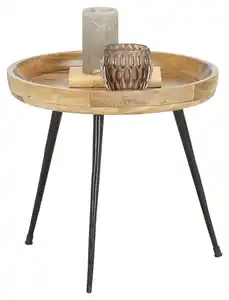 Beistelltisch in Naturfarben, Naturfarben
