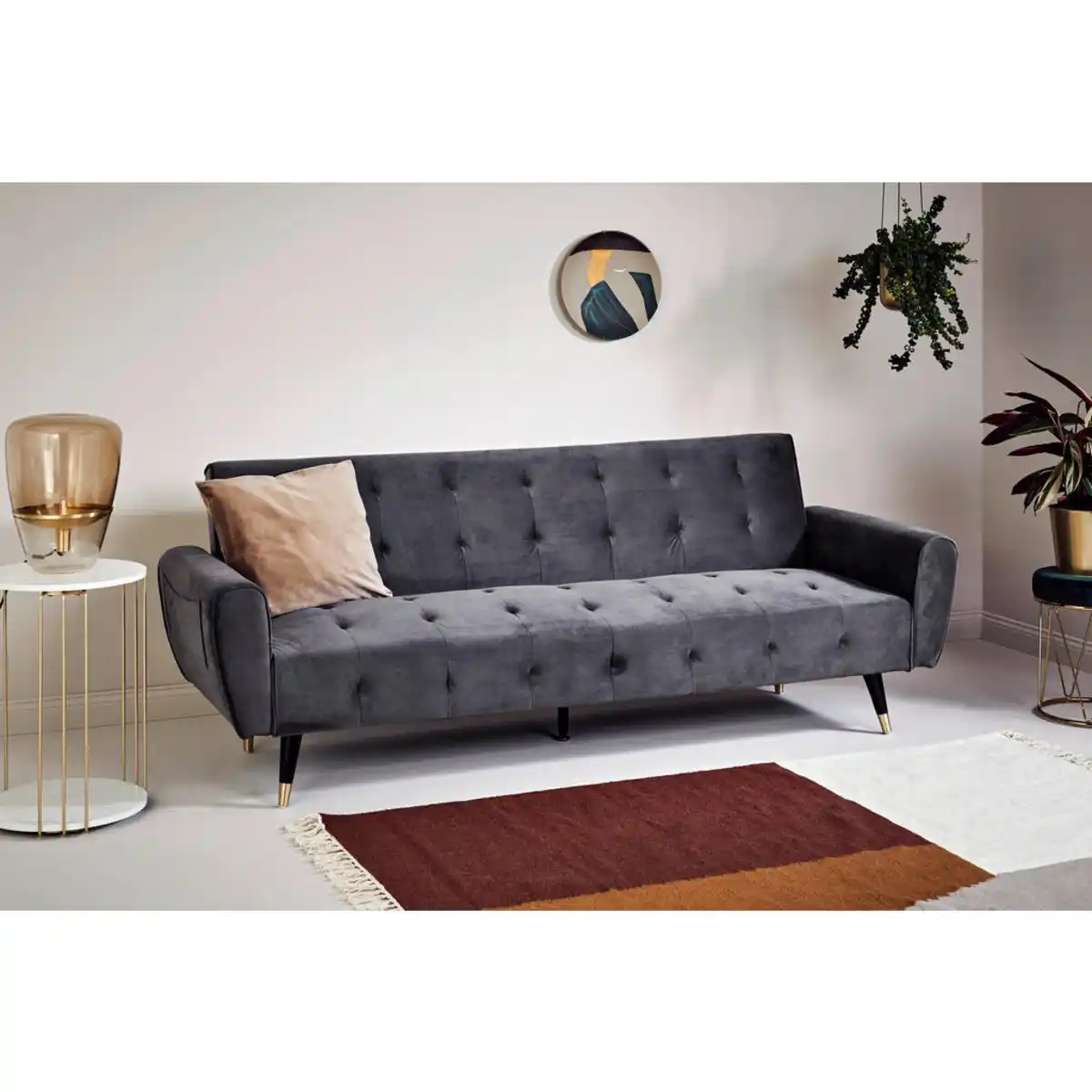 Bild 1 von Livetastic Schlafsofa Chillax Dream EU, Grau, Opal, Textil, Eukalyptusholz, Uni, 3-Sitzer, 213x83x83 cm, Schlafen auf Sitzhöhe, Armteil links, rechts, Kinder- & Jugendzimmer, Jugendmöbel, Jugendsof