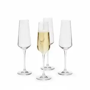 Van Well Gläserset Ava, Klar, Glas, 4-teilig, 200 ml, 26 cm, Essen & Trinken, Gläser, Gläser-Sets