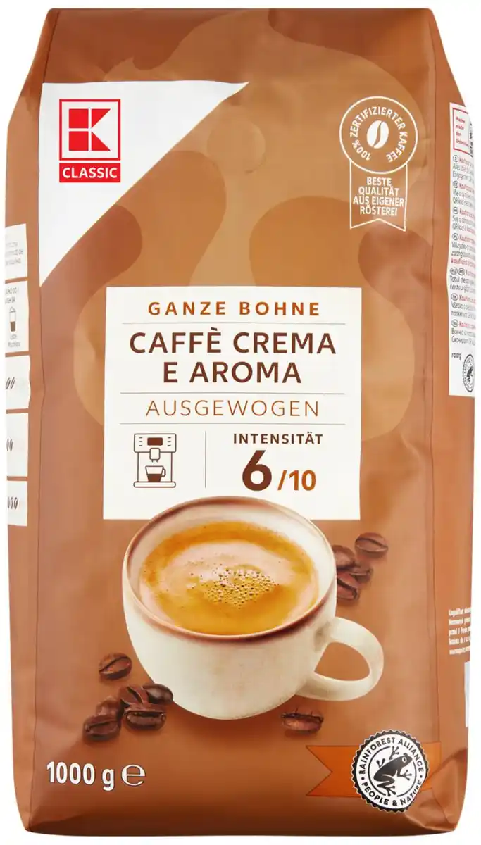 Bild 1 von K-CLASSIC Caffè Crema e Aroma, 1-kg-Packg.
