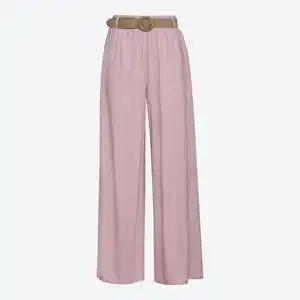 Damen-Hose aus Vikose-Leinen-Mix