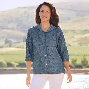 Damen-Bluse mit Kapuze