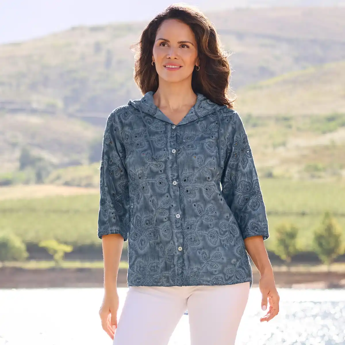 Bild 1 von Damen-Bluse mit Kapuze