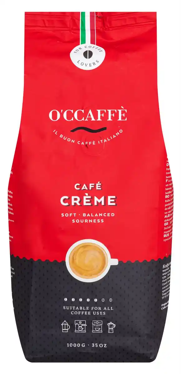 Bild 1 von O'CAFFÈ Café Crème oder Espresso Classico, 1-kg-Packg.
