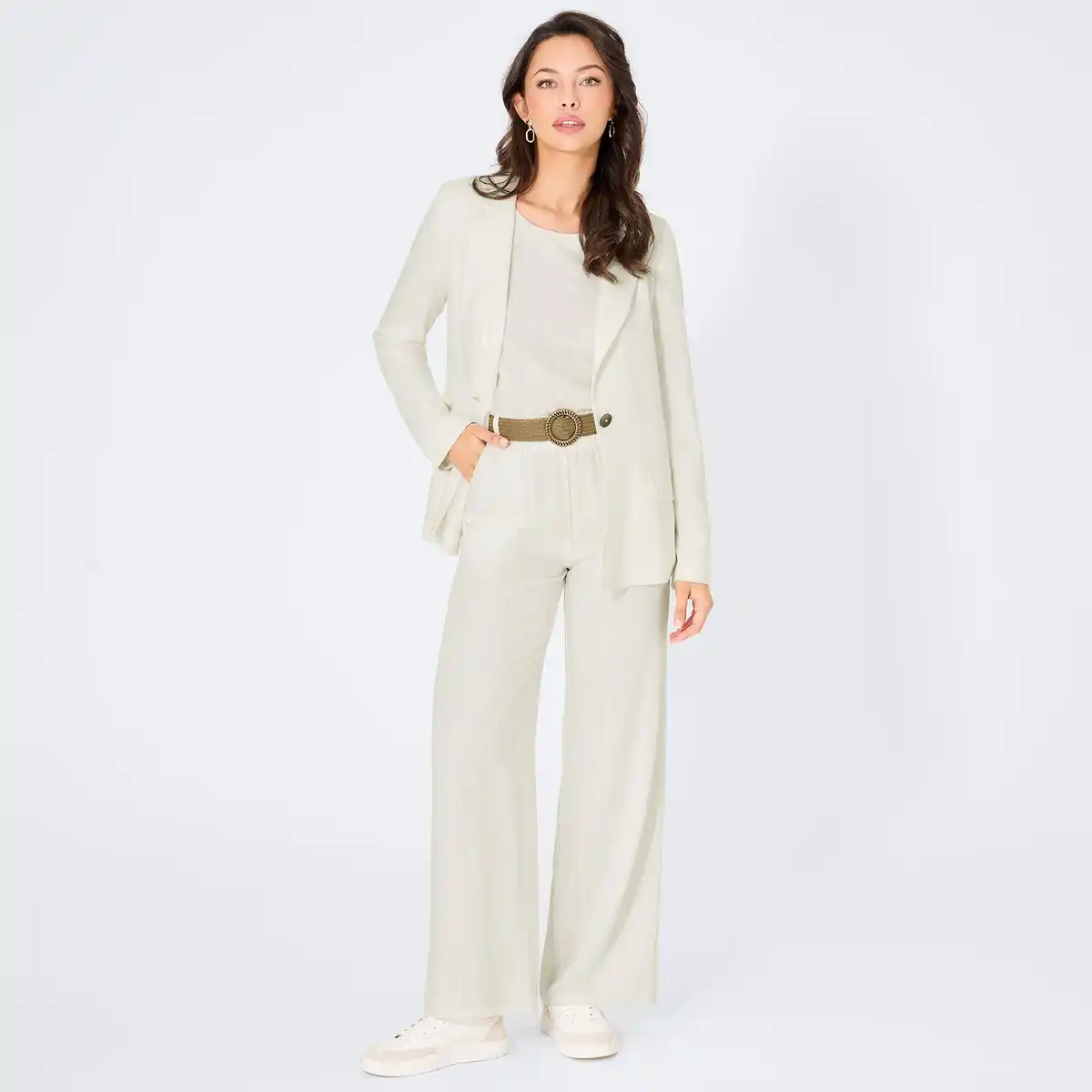 Bild 1 von Damen-Hose aus Vikose-Leinen-Mix