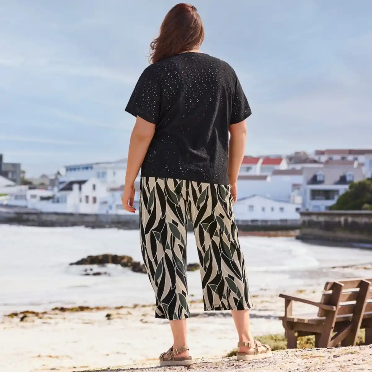 Bild 4 von Damen-Hose mit Allover-Print, große Größen