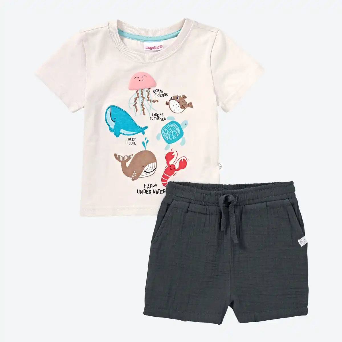 Bild 3 von Baby-Jungen-Set mit Musselin-Shorts, 2-teilig