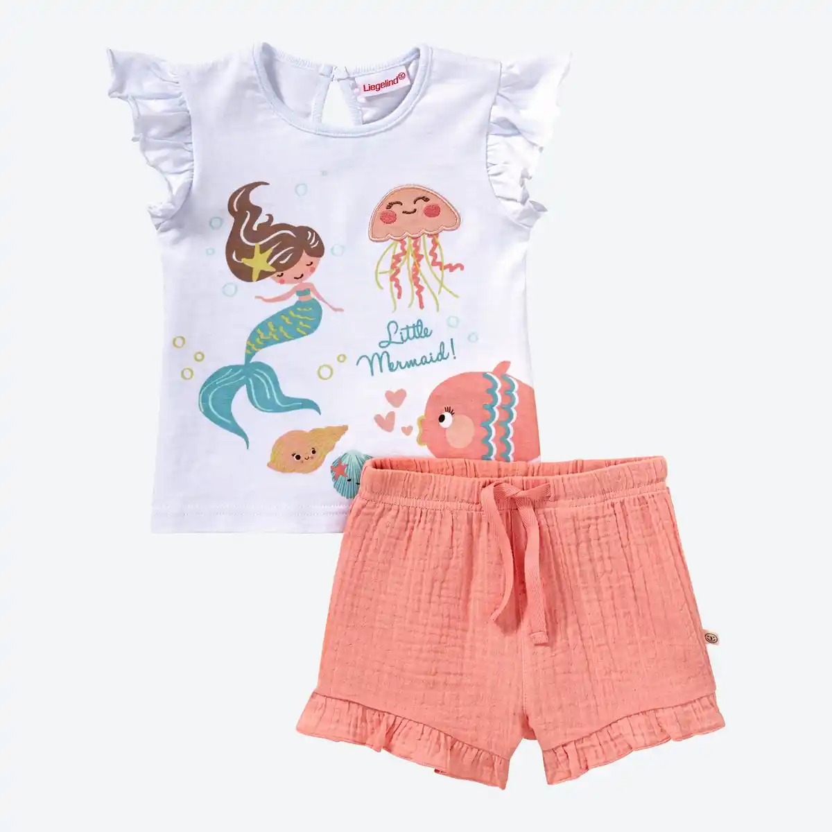 Bild 1 von Baby-Mädchen-Set mit Musselin-Shorts, 2-teilig