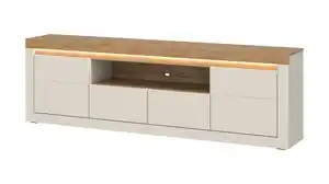 TV-Lowboard mit Beleuchtung Eiche beige - 194 cm - NAXXAR