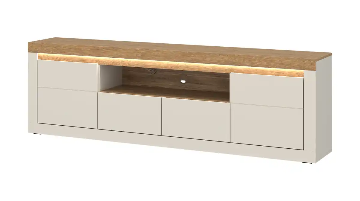 Bild 1 von TV-Lowboard mit Beleuchtung Eiche beige - 194 cm - NAXXAR