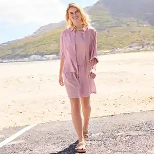 Damen-Shorts aus Viskose-Leinen-Mix
