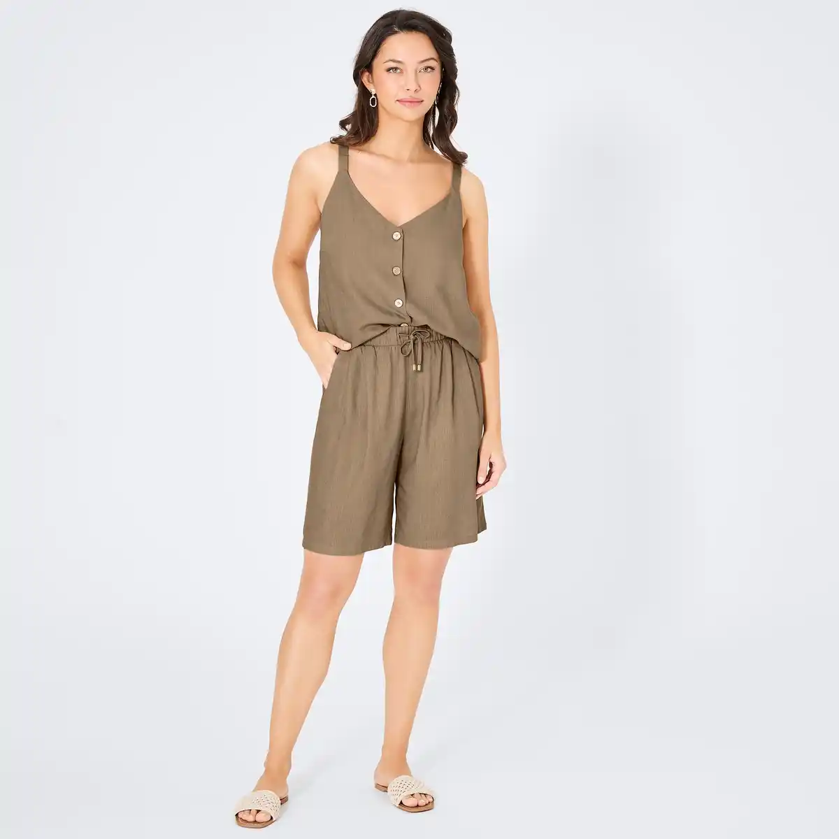 Bild 1 von Damen-Shorts aus Viskose-Leinen-Mix