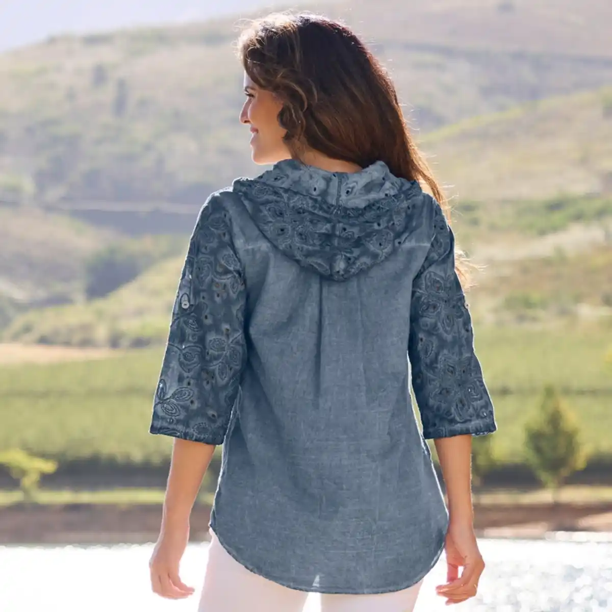 Bild 4 von Damen-Bluse mit Kapuze