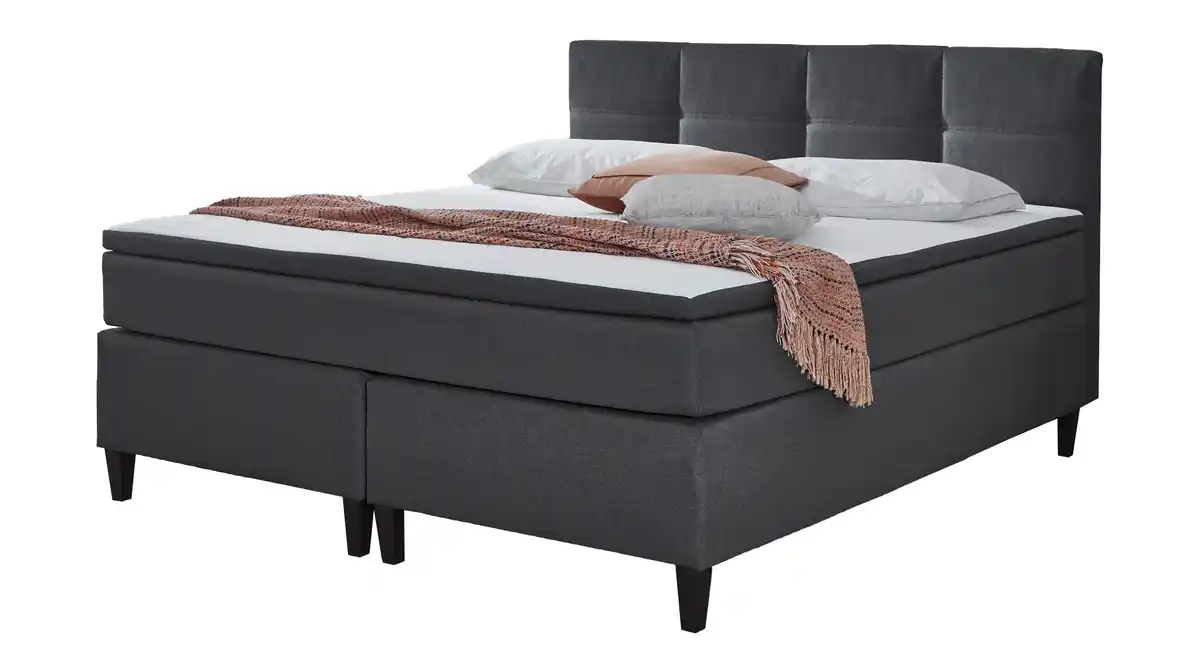 Bild 1 von Boxspringbett 180 x 200 cm anthrazit - MONTREAL