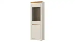Vitrine mit Beleuchtung Eiche beige - Breite 64 cm - NAXXAR