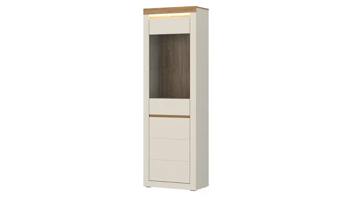 Bild 1 von Vitrine mit Beleuchtung Eiche beige - Breite 64 cm - NAXXAR
