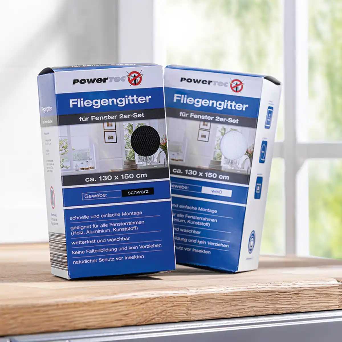 Bild 1 von Powertec Insect Fenster-Fliegengitter 2er-Set