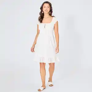 Damen-Kleid mit Broderie-Anglaise-Design