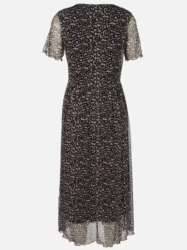 Bild 2 von Damen Kleid mit Alloverprint Schwarz
