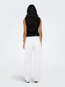 Only ONLGOA S/S LINEN BL F Top Schwarz