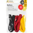 Bild 1 von Ballons schwarz/rot/gelb Ø 25cm, 9 Stück
