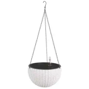 Grüner Jan Hängeampel Rattanoptik 26cm