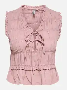 Only ONLGOA S/S LINEN BL F Top Lila