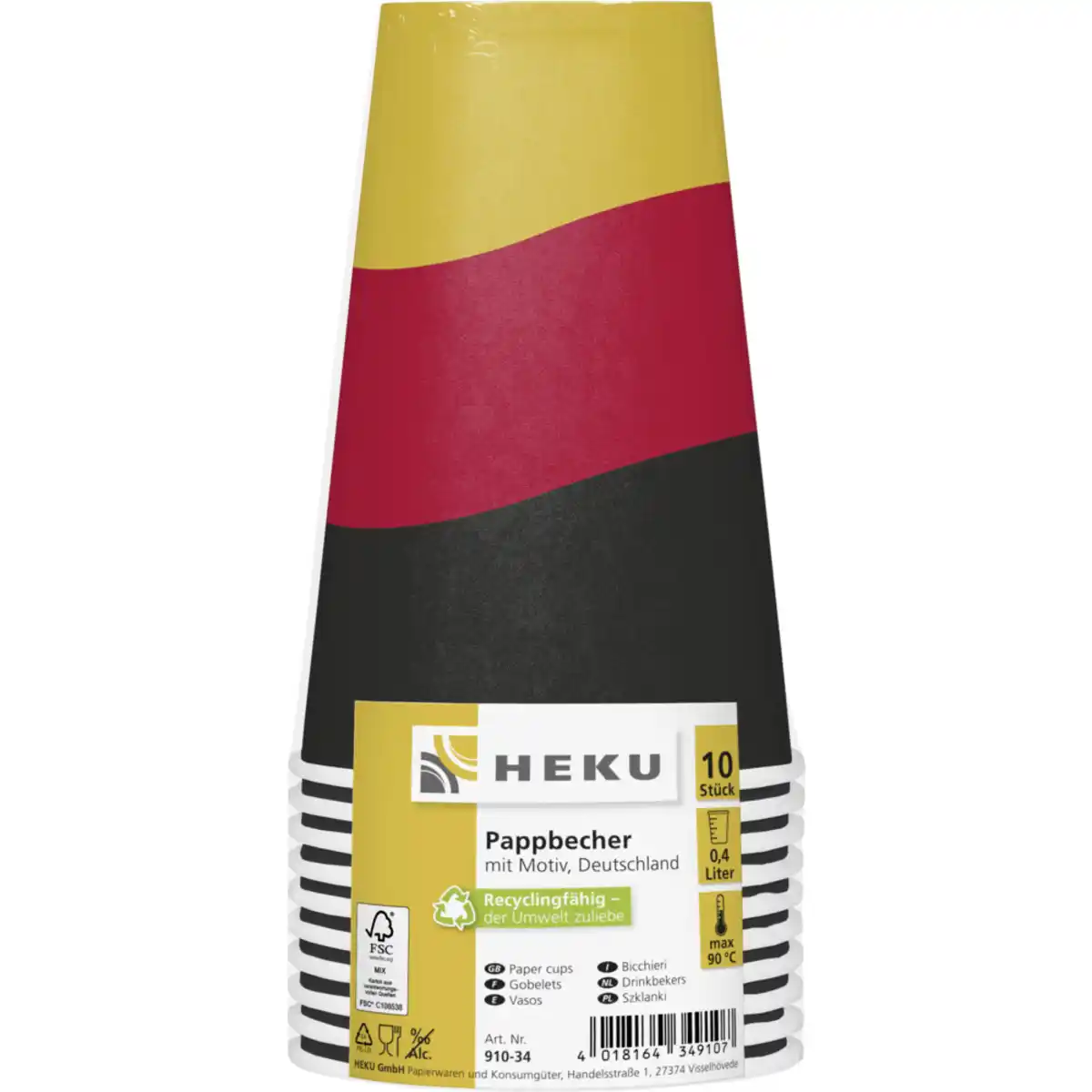 Bild 1 von Pappbecher 0,4 L, 10 Stück, Deutschland
