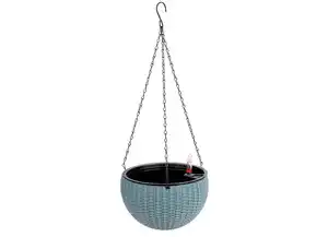 Grüner Jan Hängeampel Rattanoptik 22cm