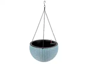 Grüner Jan Hängeampel Rattanoptik 34cm