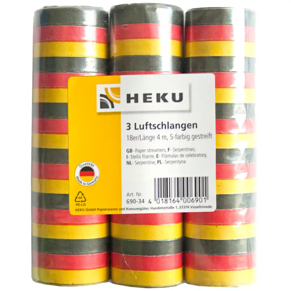 Bild 1 von Luftschlangen 3 x 18er 4 m, Deutschland
