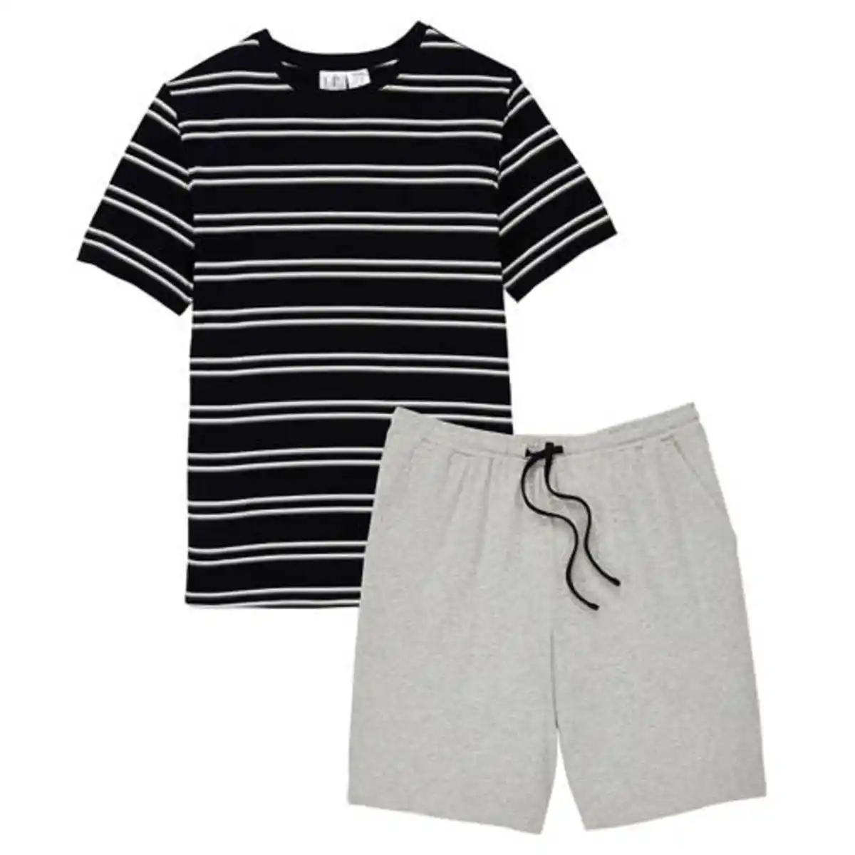 Bild 1 von UP2FASHION MEN Herren Shorty-Pyjama, Streifen/Grau, M