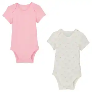 LILY & DAN Baby Bodies 2er-Pack, Rosa, 62/68