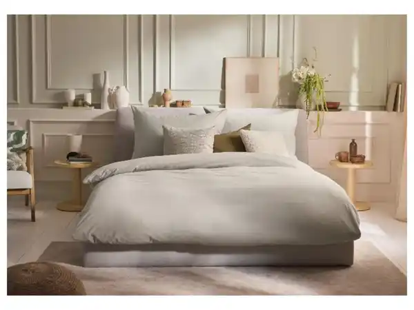 Bild 2 von LIVARNO® Bettwäsche Baumwoll Leinen King Size 200 x 220 cm