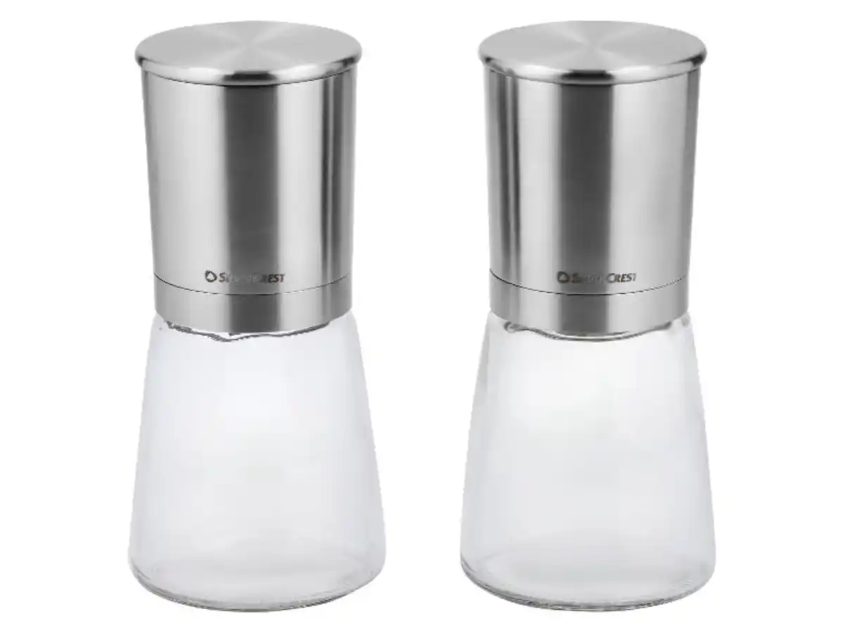 Bild 2 von SILVERCREST® Salz- und Pfeffermühlen-Set / Essig- und Ölspender-Set / Reibe,  145 ml