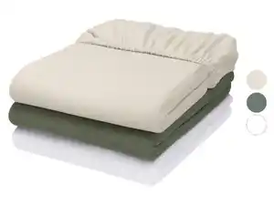 LIVARNO® Jersey-Spannbettlaken, 180 - 200 x 200 cm