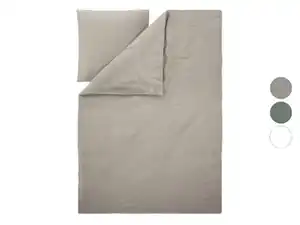 LIVARNO® Baumwoll-Leinen-Bettwäsche, 135 x 200 cm