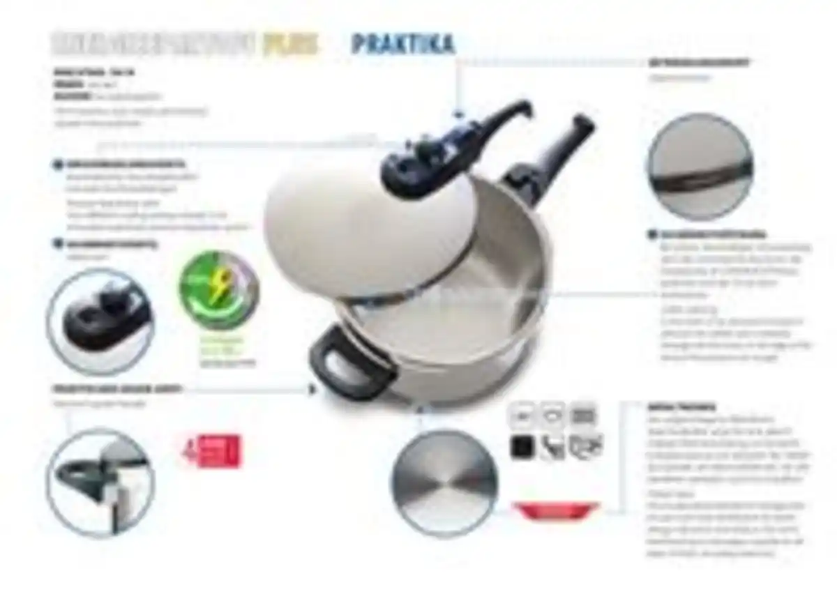 Bild 4 von Schnellkochtopf  4,0L/22cm  "Praktika Plus"