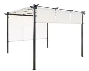 Pergola aus Stahl ca. 295 x 295 x 225 cm - Weiß