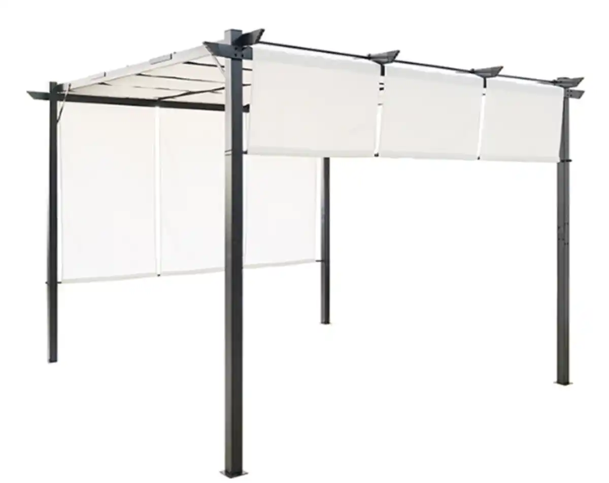 Bild 1 von Pergola aus Stahl ca. 295 x 295 x 225 cm - Weiß