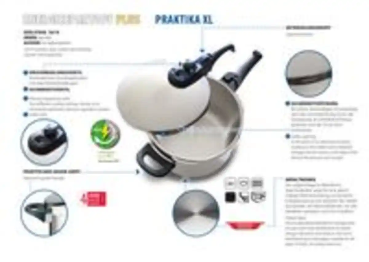 Bild 4 von ELO Schnellkochtopf  6,0L/22cm  "Praktika Plus XL Set"