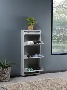 Schuhkipper mit 3 klappen aus Metall, ca. 15 x 50 x 103,5 cm