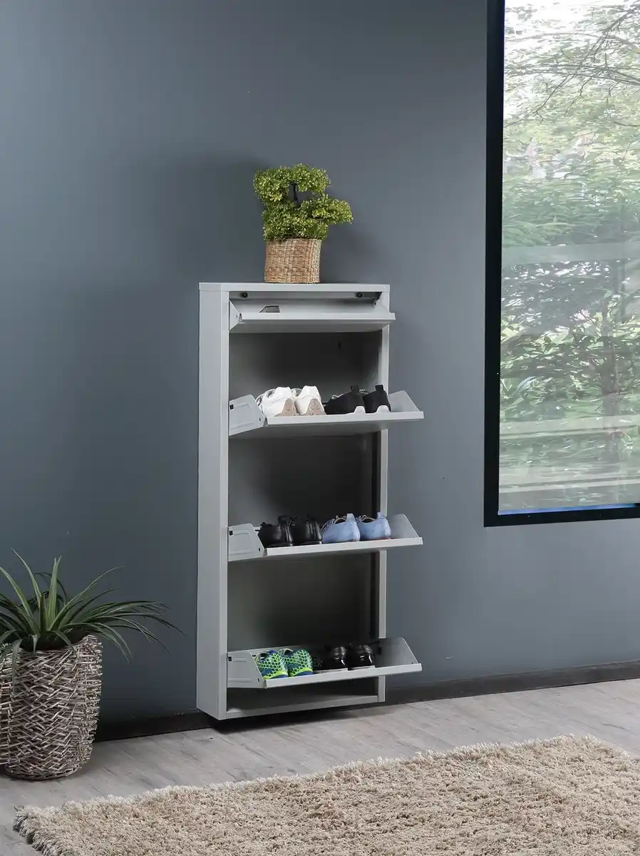 Bild 1 von Schuhkipper mit 3 klappen aus Metall, ca. 15 x 50 x 103,5 cm