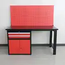 Bild 1 von Werkbank mit 2 Schubladen, 2 Türen und Lochrückwand,  150 x 75 x 80 cm