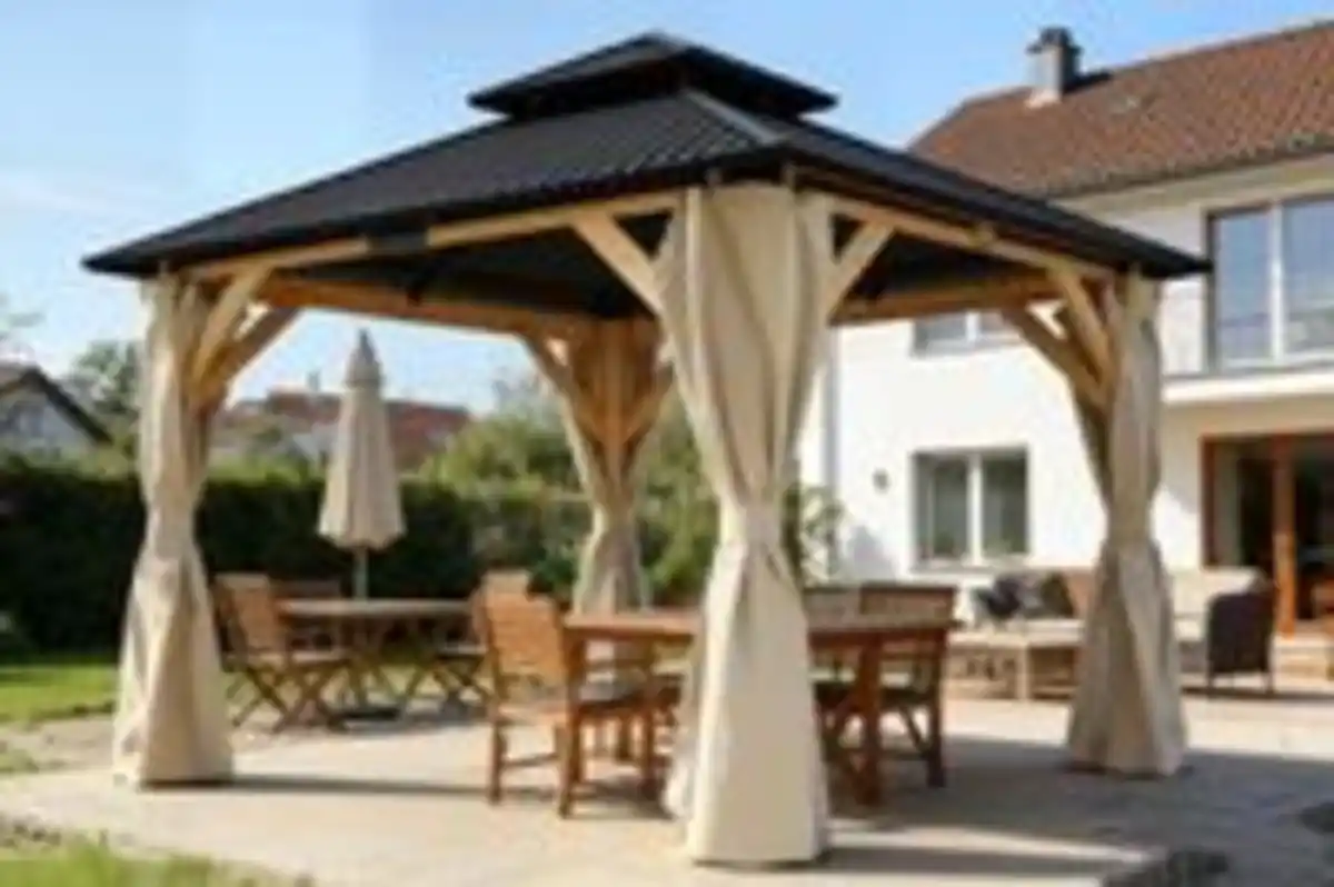 Bild 2 von Pavillon Limassol ca. 360 x 298 x 275 cm - Schwarz Beige